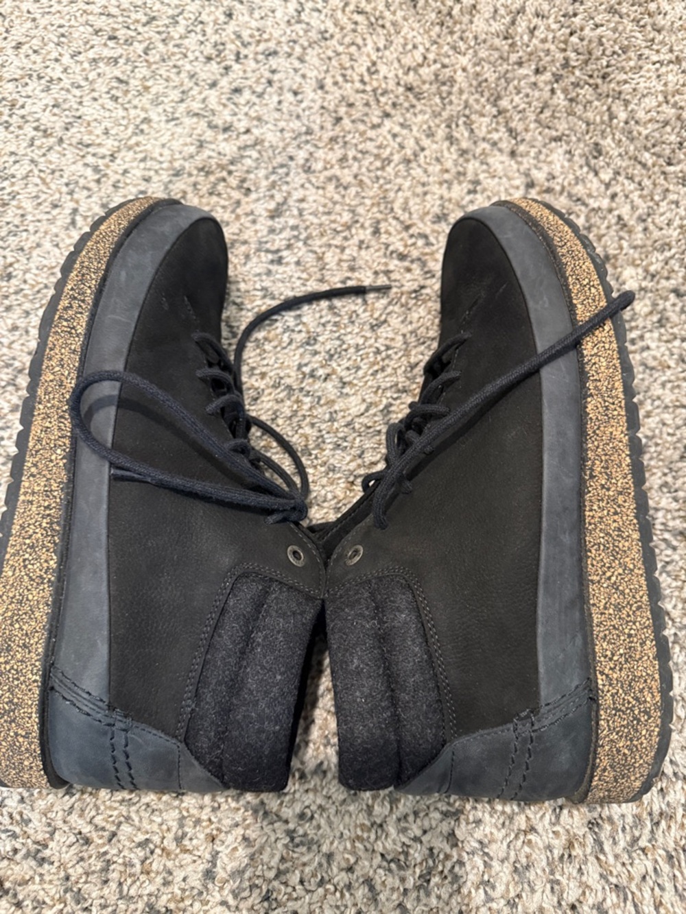 Birkenstock Honnef High Oiled Nubuck Leather Lace Up Sneakers Black 40E NWOT - Picture 5 of 8